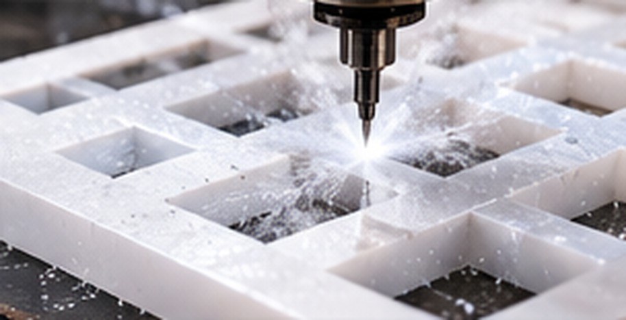 Illustrative waterjet cutting of Plastics