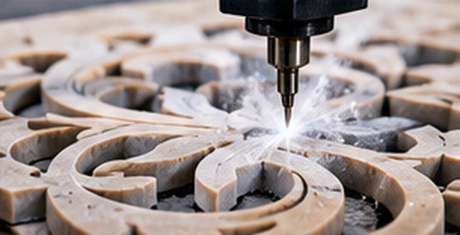 Illustrative waterjet cutting of Stone